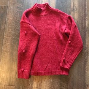 Polka dot sleeve sweater